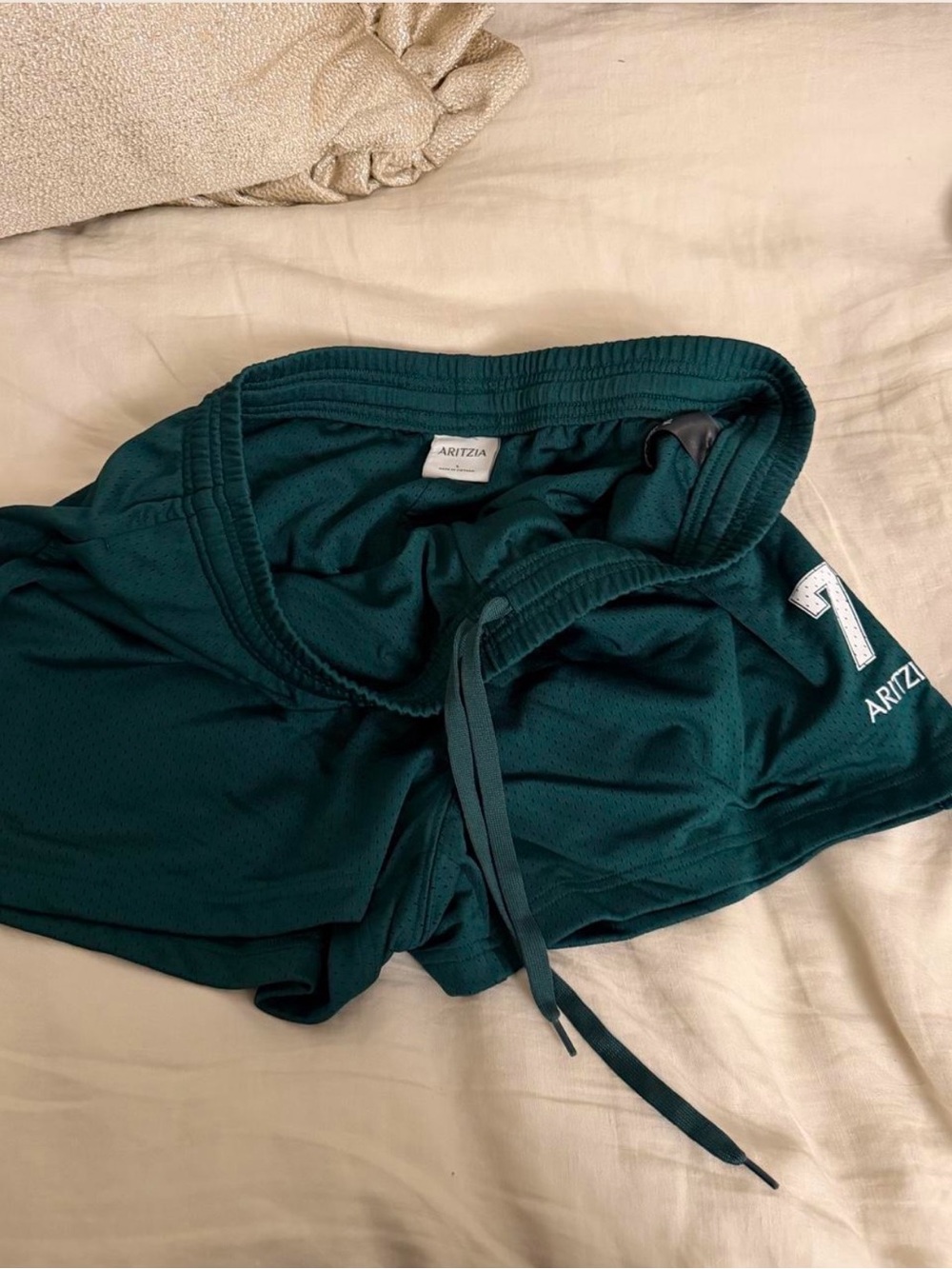 Aritzia Dark Green Athletic Shorts